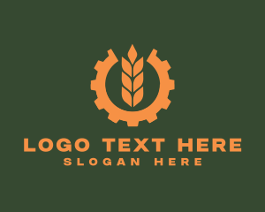 Wheat - Agriculture Wheat Cogwheel logo design