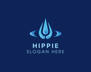 Water Droplet Ripple Plumbing Logo