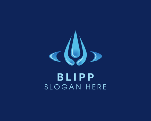 Oil - Water Droplet Ripple Plumbing logo design
