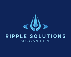 Ripple - Water Droplet Ripple Plumbing logo design