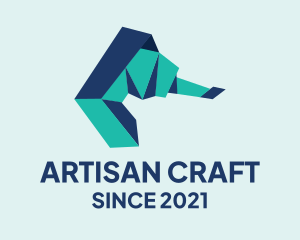 Seahorse Origami Craft logo design