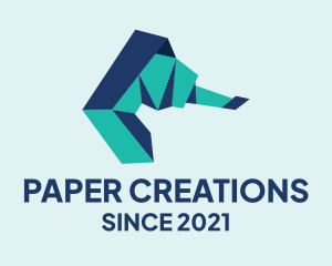 Papercraft - Seahorse Origami Craft logo design