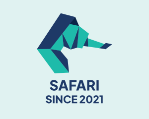 Marine - Seahorse Origami Craft logo design