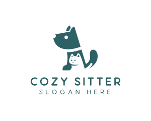 Pet Shop Dog Kitten logo design