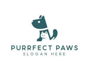 Pet Shop Dog Kitten logo design