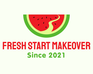 Watermelon Slice Pathway  logo design