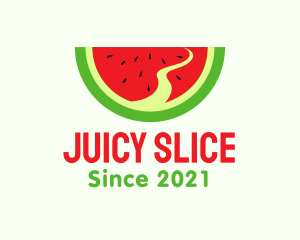 Watermelon - Watermelon Slice Pathway logo design