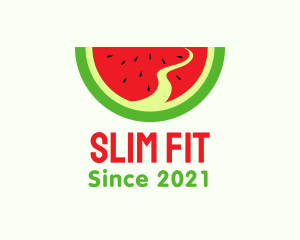 Diet - Watermelon Slice Pathway logo design