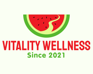 Healthy Lifestyle - Watermelon Slice Pathway logo design