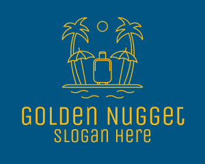 Golden Island Luggage  logo design