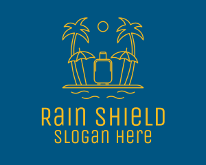 Golden Island Luggage  logo design