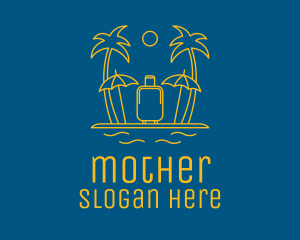 Resort - Golden Island Luggage logo design