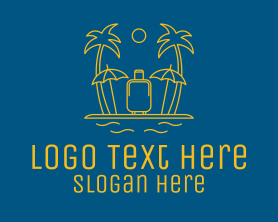 Luggage - Golden Island Luggage logo design