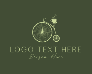 Vintage Bicycle - Old Bicycle Cafe logo design