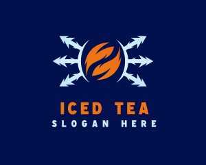 Flame Ice Heating logo design