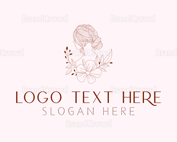 Nature Feminine Hairdresser Logo