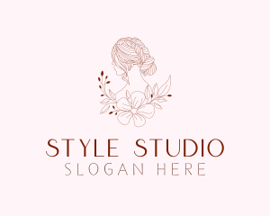 Nature Feminine Hairdresser logo design