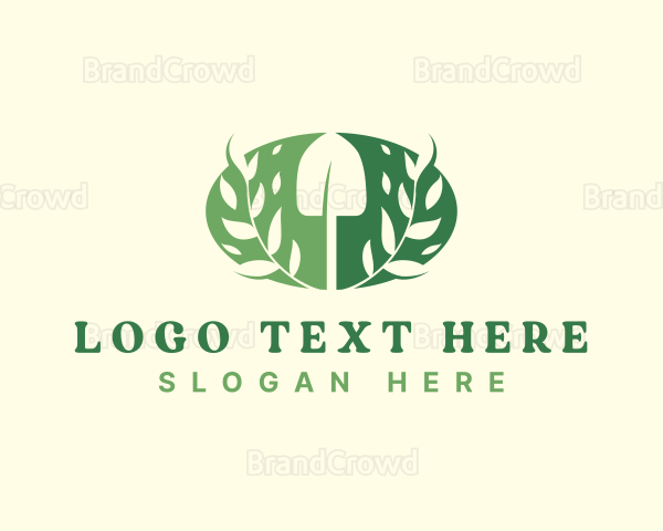 Garden Landscape Shovel Logo