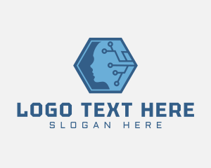 It - Hexagon Artificial Intelligence logo design