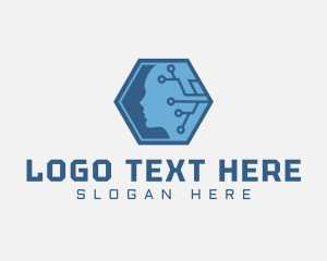 Online - Hexagon Artificial Intelligence logo design