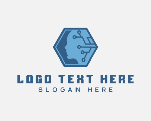 Hexagon Artificial Intelligence logo design