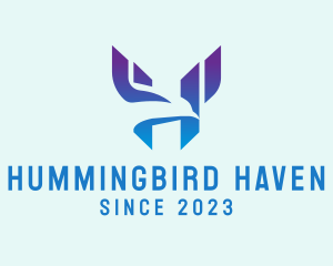 Digital Bird Wings logo design