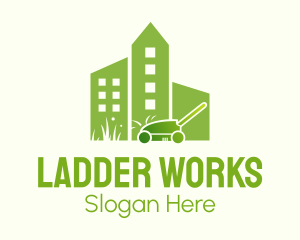 Lawn Mower Building logo design