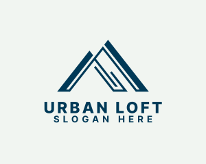 Loft - House Roofing Broker logo design