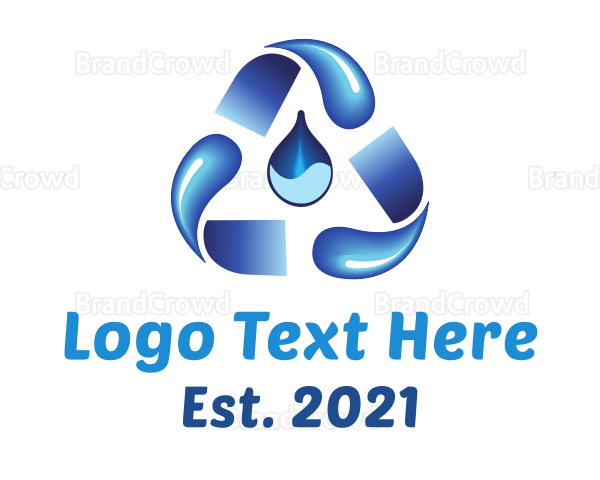 Water Recycling Droplet Logo