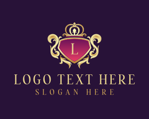 Golden - Luxury Crown Crest logo design