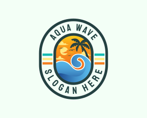 Beach Wave Resort logo design