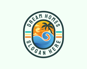 Villa - Beach Wave Resort logo design