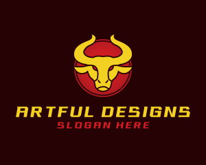 Wild Golden Bull  logo design