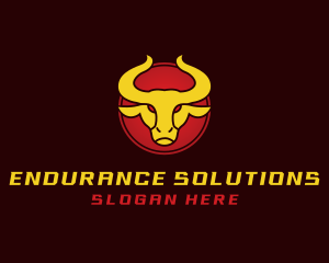 Wild Golden Bull  logo design