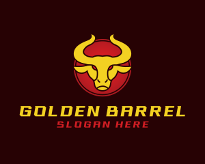 Wild Golden Bull  logo design