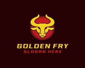 Wild Golden Bull  logo design