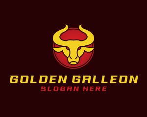 Wild Golden Bull  logo design