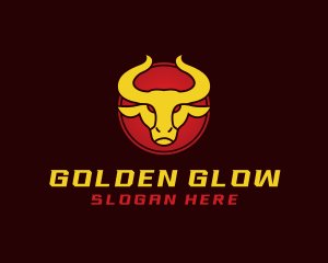 Golden - Wild Golden Bull logo design