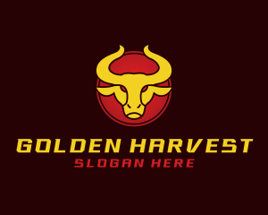 Golden - Wild Golden Bull logo design