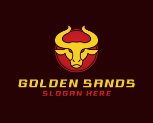 Wild Golden Bull  logo design