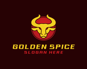 Wild Golden Bull  logo design