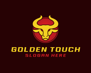 Wild Golden Bull  logo design