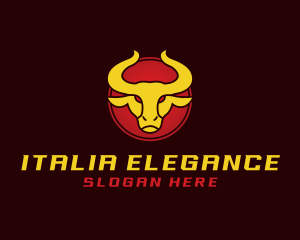 Wild Golden Bull  logo design