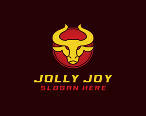 Wild Golden Bull  logo design