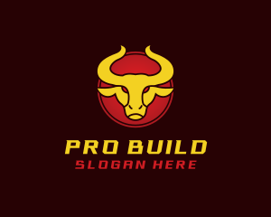 Wild Golden Bull  logo design