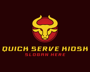 Wild Golden Bull  logo design