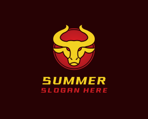 Wild Golden Bull  logo design