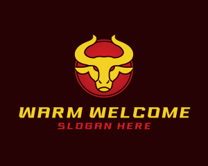 Wild Golden Bull  logo design