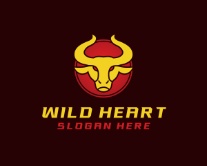 Wild Golden Bull  logo design