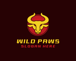 Wild Golden Bull  logo design